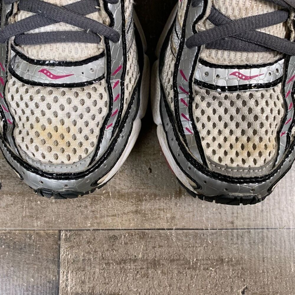 Saucony Women’s Size 8.5 CS Glide Athletic Shoes Grey Pink Running Sneakers - Picture 10 of 11